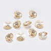 Faceted Glass Rhinestone Charms RGLA-F049-10mm-001GS-1