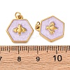 304 Stainless Steel Enamel Pendants STAS-U061-37G-C06-3