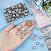 300Pcs 304 Stainless Steel Beads Cap STAS-UN0056-66-4