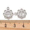 Mother's Day Brass Micro Pave Clear Cubic Zirconia Pendants KK-Z044-13P-3