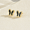 Butterfly 201 Stainless Steel Stud Earrings YM0413-1-1