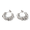 Non-Tarnish 304 Stainless Steel Twist Round Earrings LS-EJEW-K244-29P-1