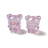 UV Plating Rainbow Iridescent Acrylic Beads LS-PACR-M002-01D-3