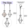 5Pcs Brass Braided Chain Pouch Empty Stone Holder Pendant Decorations HJEW-CJ0001-11P-2