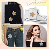 12Pcs 2 Colors Flower Hotfix Rhinestone Iron on Patches DIY-CP0009-64-5
