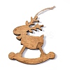Christmas Reindeer/Stag Wooden Ornaments HJEW-G013-02A-2