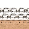 304 Stainless Steel Twisted Oval Link Chain Necklaces NJEW-R023-13P-5