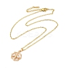 Brass Micro Pave Cubic Zirconia Pendant Necklaces for Women NJEW-E106-16KCG-01-2
