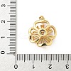 Rotatable Brass Micro Pave Clear Cubic Zirconia Pendants KK-F905-23G-04-3