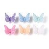 Flocking Opaque Acrylic Butterfly Beads OACR-T030-11M-3