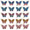 20Pcs Butterfly Alloy Enamel Pendants & Links Connectors JX228A-1