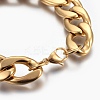 Ion Plating(IP) 304 Stainless Steel Curb Chain Bracelets BJEW-L634-05D-G-3
