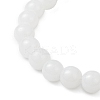 Round Spray Painted Imitation Jade Glass Beads Stretch Bracelets for Women BJEW-JB12881-02-4