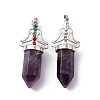 Natural Amethyst Big Pointed Pendants G-I342-01P-02-2