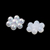 Snowflake Rainbow Iridescent Plating Acrylic Cabochons PACR-B003-04-2
