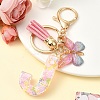 Resin & Acrylic & Faux Suede Tassel Keychain KEYC-YW00124-10-1