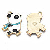 Rack Plating Alloy Enamel Pendants ENAM-N055-041-3