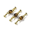 Natural Tiger Eye with Brass Fold Over Clasps G-G141-03G-14-1