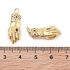 OK Gesture Rack Plating Brass Micro Pave Cubic Zirconia Pendants KK-G512-30G-3