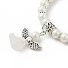 Lovely Wedding Dress Angel Jewelry Sets for Mother and Daughter X-BJEW-JB00728-19-3