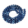 Transparent Electroplate Glass Beads Strands EGLA-Q132-6MM-01A-07-2