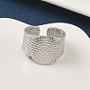 304 Stainless Steel Open Cuff Rings RJEW-A079-01C-P-1