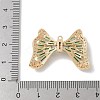 Brass Micro Pave Cubic Zirconia Pendants with Glass KK-U052-27G-01-3