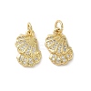 Brass Micro Pave Cubic Zirconia Pendants KK-D502-26I-G-1