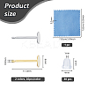 12Pcs 2 Colors 925 Sterling Silver Flat Pad Stud Earring Findings STER-DC0001-62B-2