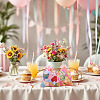 50Pcs Heart Printed Organza Bags OP-TADJ0001-01B-7