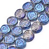 Electroplate Glass Beads Strands EGLA-N008-001-4