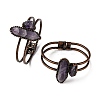 Natural Amethyst Beads Bangeles G-B150-05R-04-4