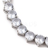 Brass with Cubic Zirconia Link Bracelets BJEW-Q350-01P-2