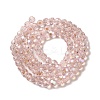 Electroplate Transparent Glass Beads Strands EGLA-A035-T6mm-L20-2