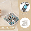 26Pcs 26 Styles Alloy Letter Pendants with Resin Imitation Synthetic Turquoise FIND-TA0003-70-12