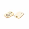Brass Micro Pave Clear Cubic Zirconia Charms KK-S356-699-2