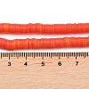 Flat Round Handmade Polymer Clay Beads CLAY-XCP0001-34-4