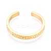 Texture 925 Sterling Silver Open Cuff Rings for Women STER-N016-53G-2