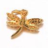 Brass Micro Pave Cubic Zirconia Charms ZIRC-K045-09-3