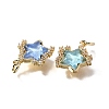 Brass Micro Pave Cubic Zirconia Charms KK-Q043-04G-2