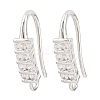 Brass Rhinestone Earring Hooks KK-C261-01D-P-1