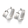 Non-Tarnish 304 Stainless Steel Rhombus Hoop Earrings EJEW-K244-22P-1