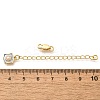 Brass ABS Imitation Pearl Ends with Chain KK-K398-10G-3