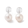 Natural Pearl Stud Earrings for Women EJEW-C082-11B-P-1