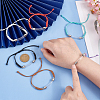 6Pcs 6 Color Glass Tube Urn Link Bracelets Set BJEW-AB00005-3