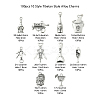 100pcs 10 Style Tibetan Style Alloy Pendants TIBEP-CJ0001-27-2
