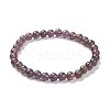 Natural Amethyst Beaded Stretch Bracelets X-BJEW-D446-B-47-2