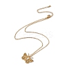 Initial Letter with Butterfly Pendant Necklace LS-NJEW-C026-01G-V-2
