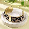 304 Stainless Steel Open Cuff Bangles for Women BJEW-K237-14G-3