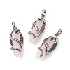 Natural Rose Quartz Pointed Pendants G-C051-01B-1
